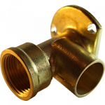 copper capillary wallplate elbow 15 mm