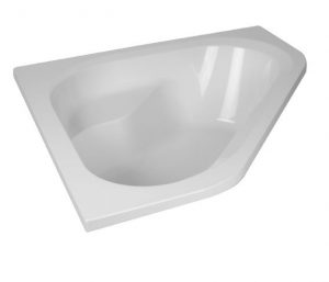 Piazza acrylic white corner 1500 mm